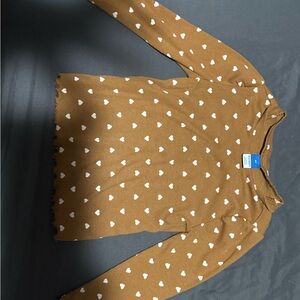Old Navy Brown Heart Long Sleeve Tee